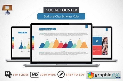 Social Counter | Keynote Template