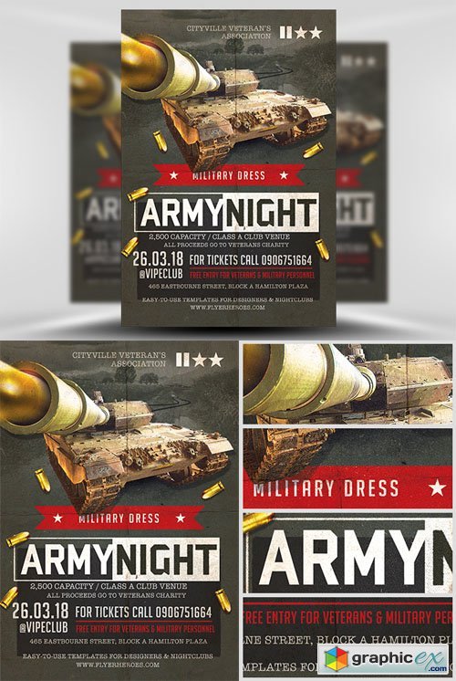Army Night Flyer Template