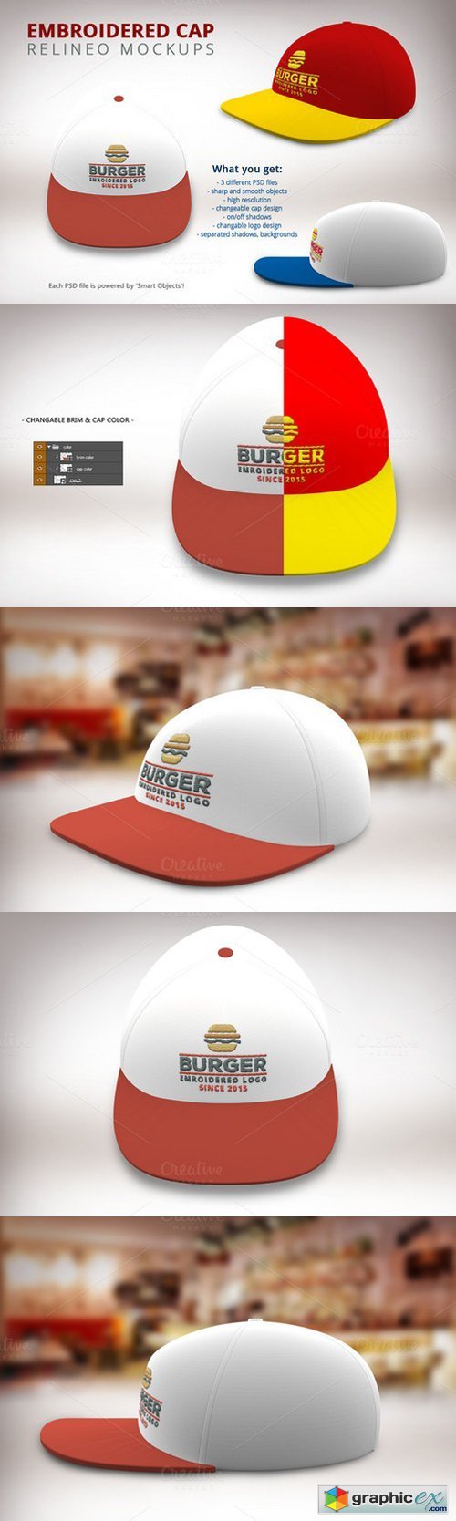 Embroidered Cap Logo Mockup Pac