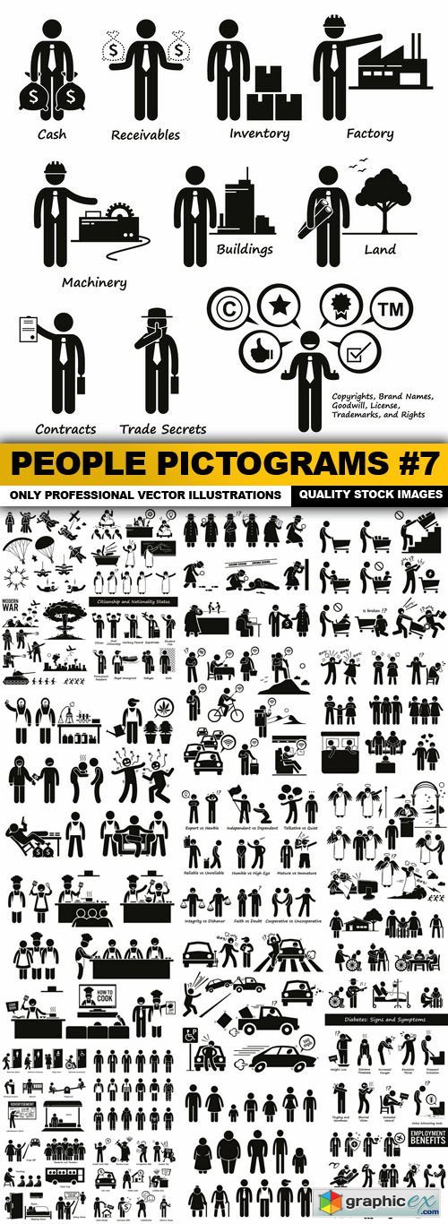 People Pictograms #7 - 22 Vector