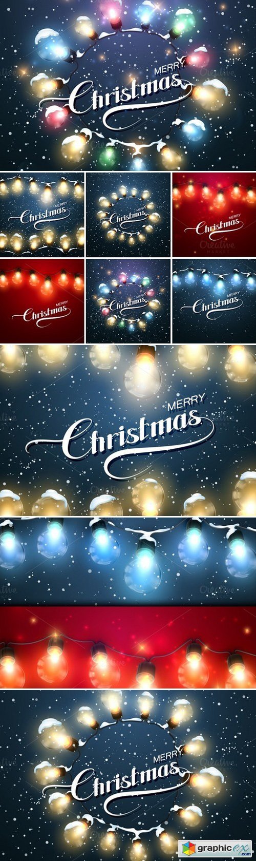 CM - Christmas Lights. Holiday Vector Set 459670