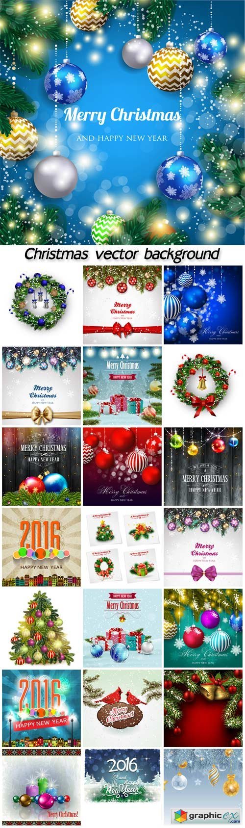 Vector set of Christmas backgrounds