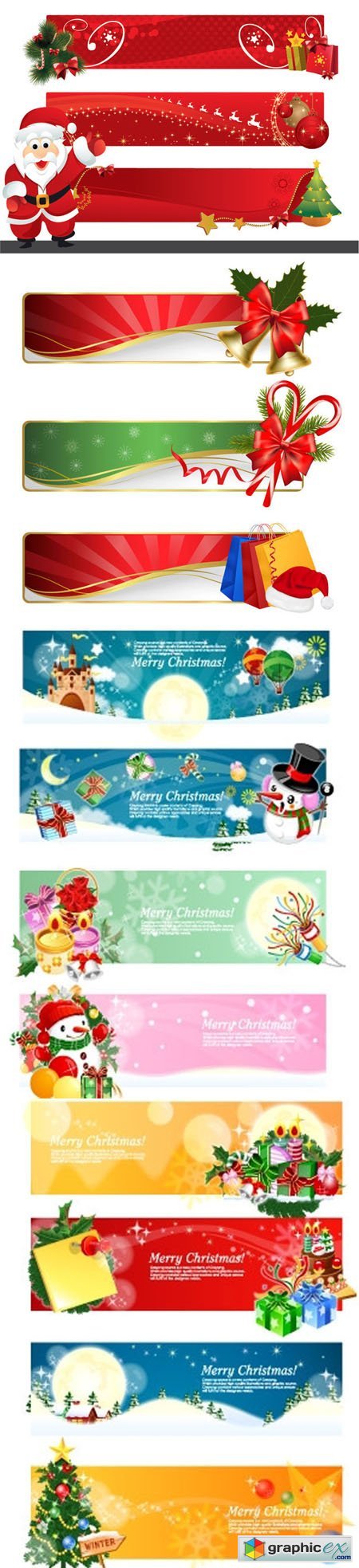 Christmas Promotion Banners in Vector