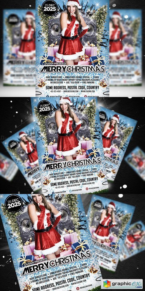 Merry Christmas Flyer Template 416076