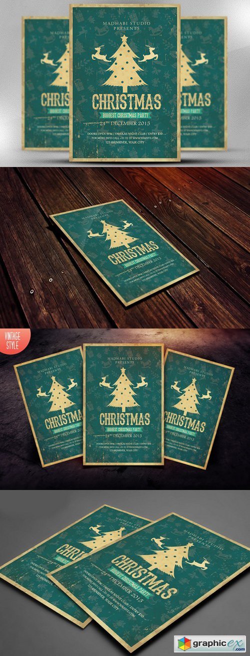 Vintage Christmas Flyer Template