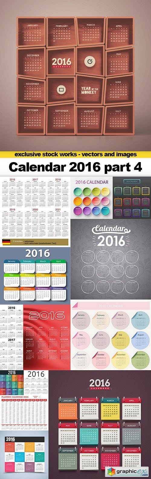 Calendar 2016 part 4 - 15xEPS