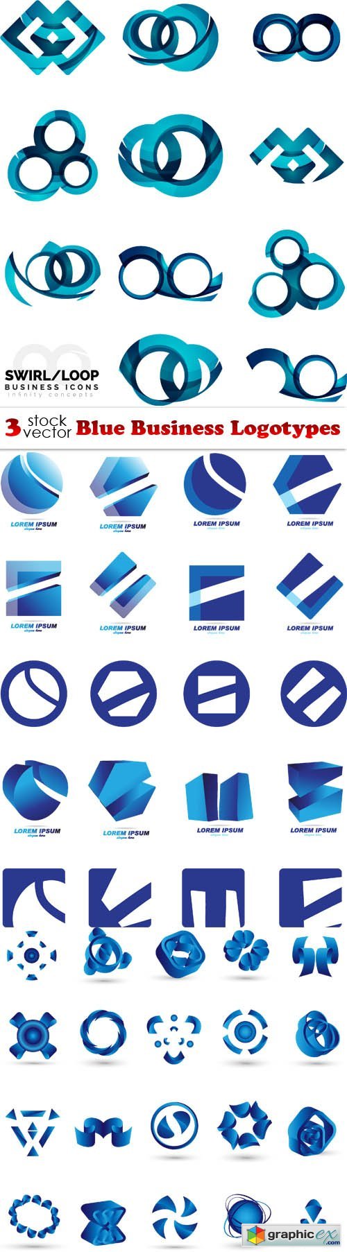 Vectors - Blue Business Logotypes