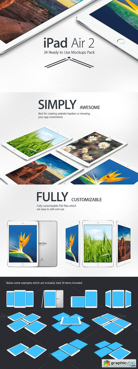 iPad Air 2 Mockups Pack