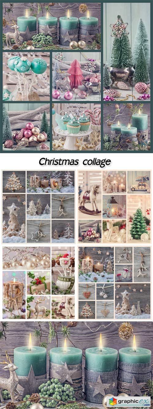Winter collage, christmas