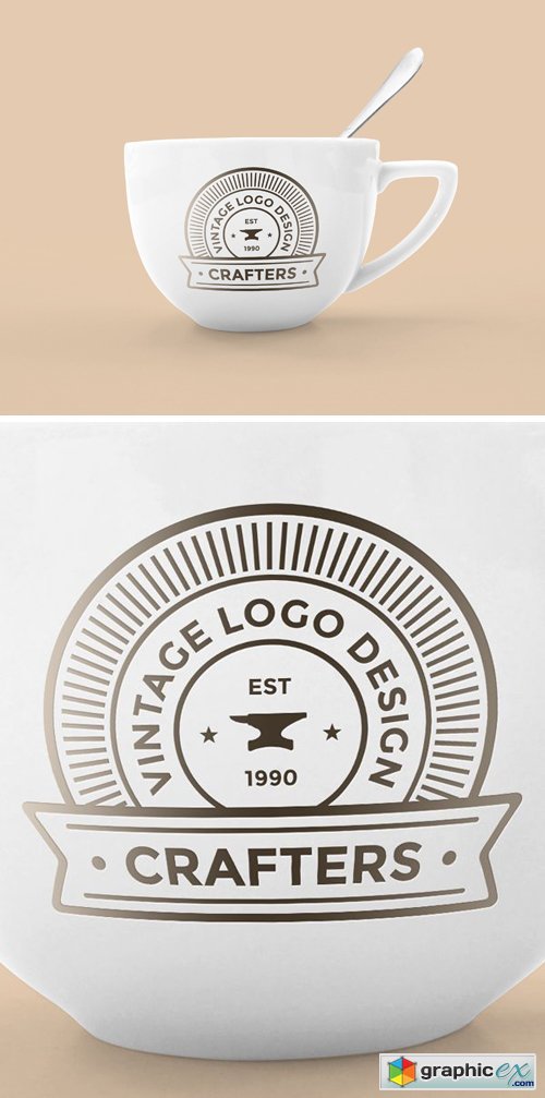Photoshop Mockup - Logo on Coffee Cup