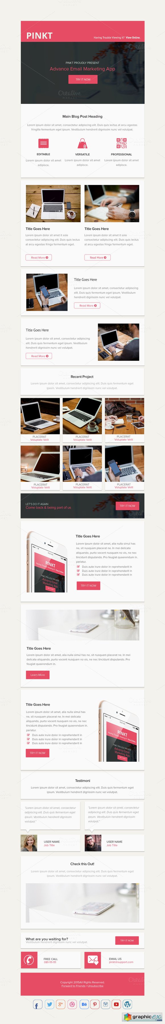 7 Responsive Email Template Bundle