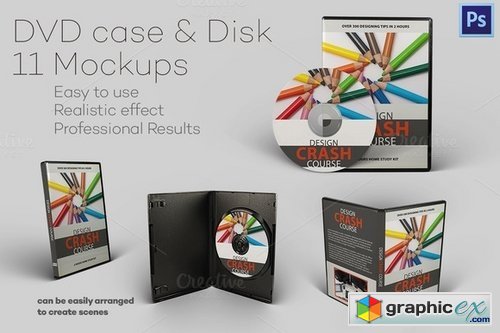 DVD case & Disk - 11 Mockups