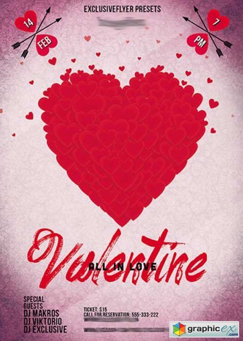 Valentine Love Premium Flyer Template