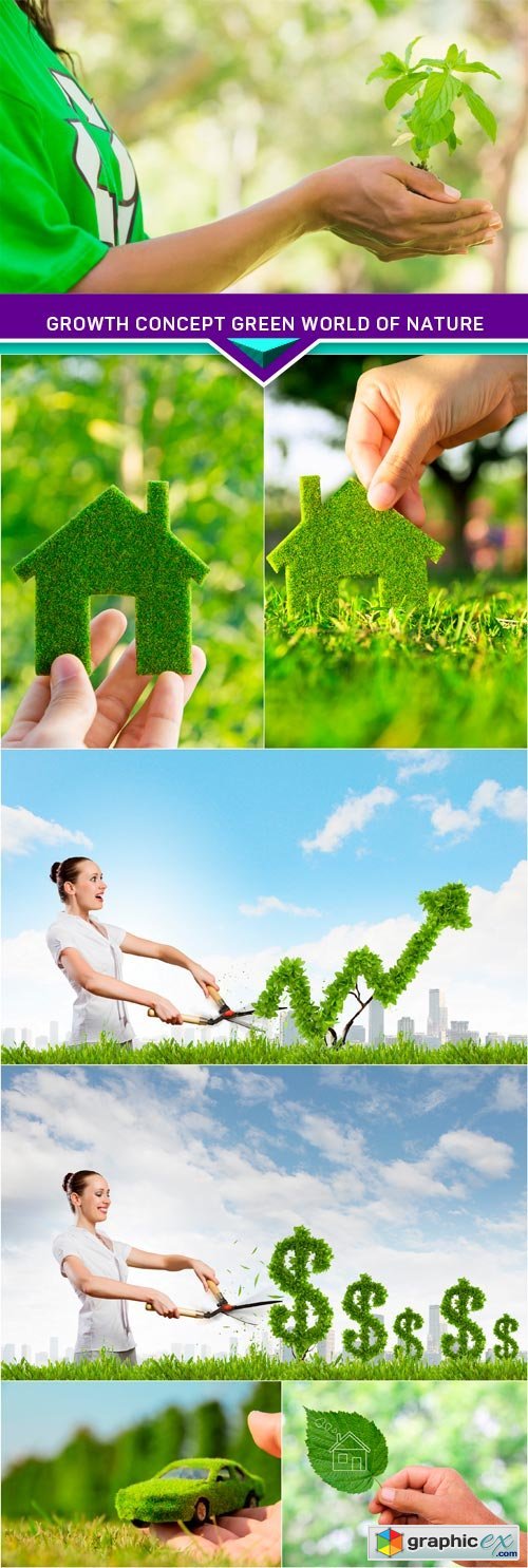 Growth concept green world of nature 7x JPEG