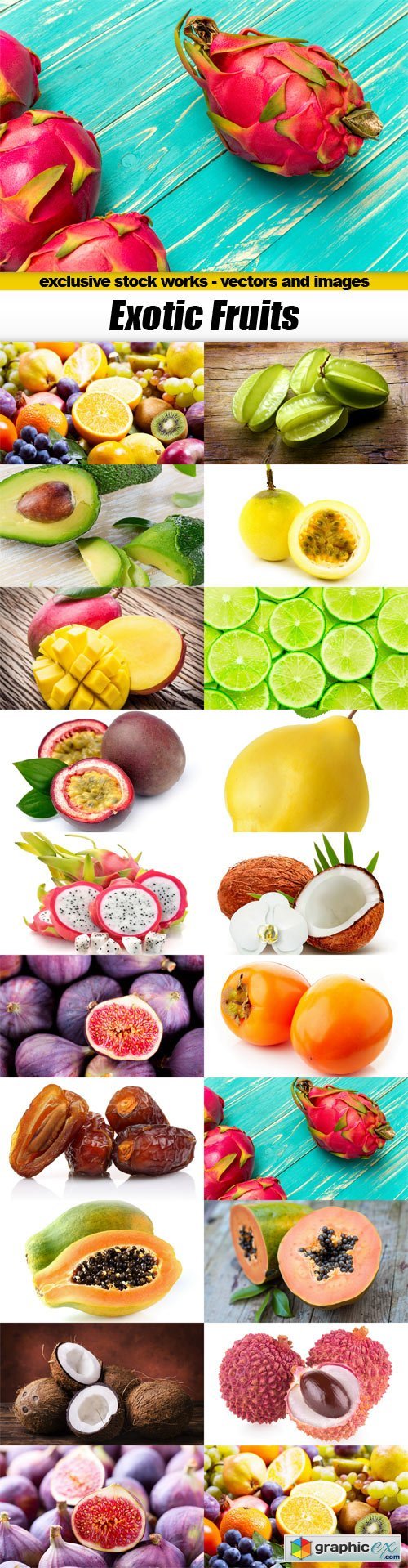 Exotic Fruits - 20x JPEGs