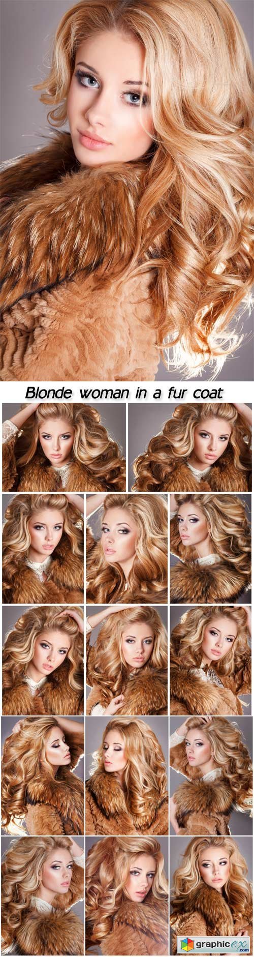 Blonde woman in a fur coat