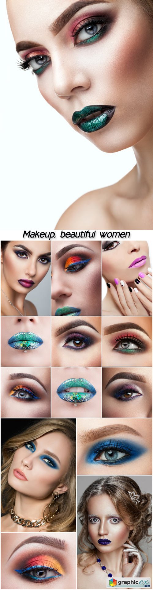 Makeup, beautiful and fashionable women