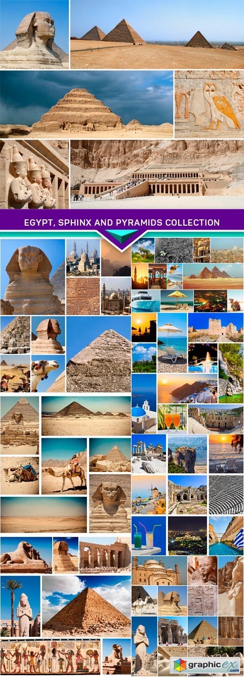 Egypt, sphinx and pyramids collection 8x JPEG