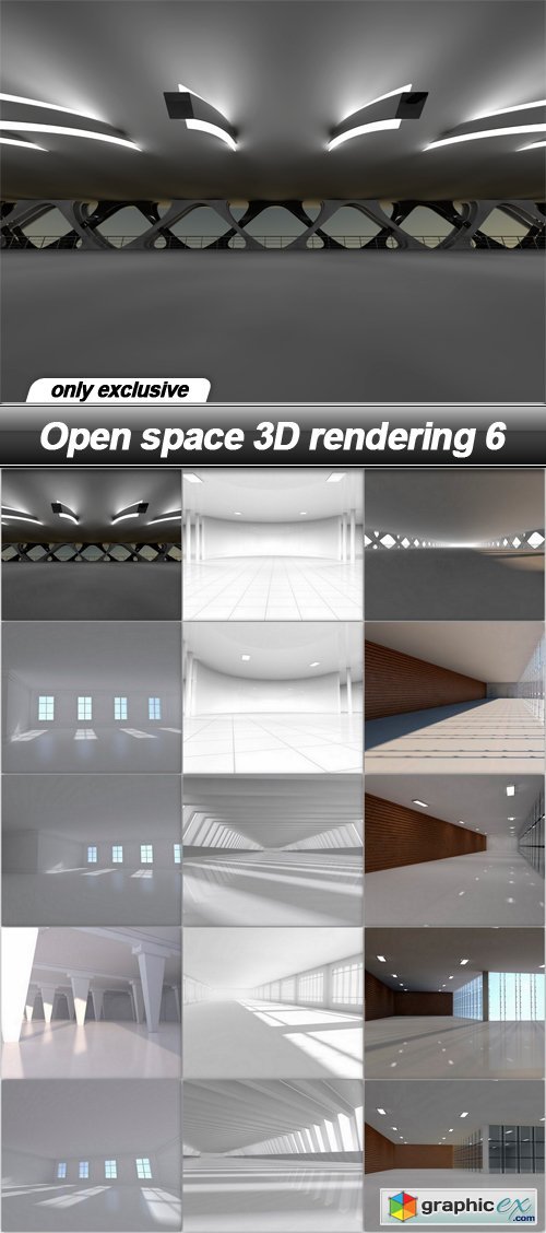 Open space 3D rendering 6 - 30 UHQ JPEG