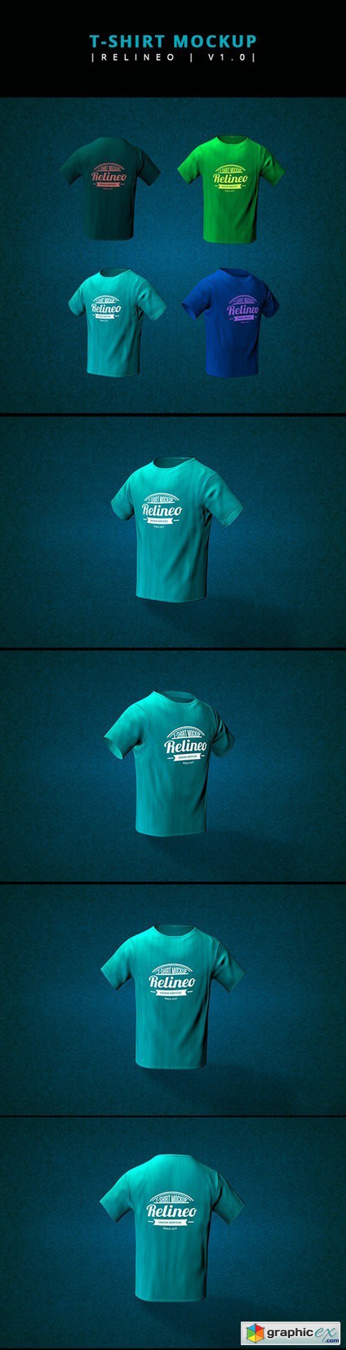 Relineo T-shirt Mock-up Pack