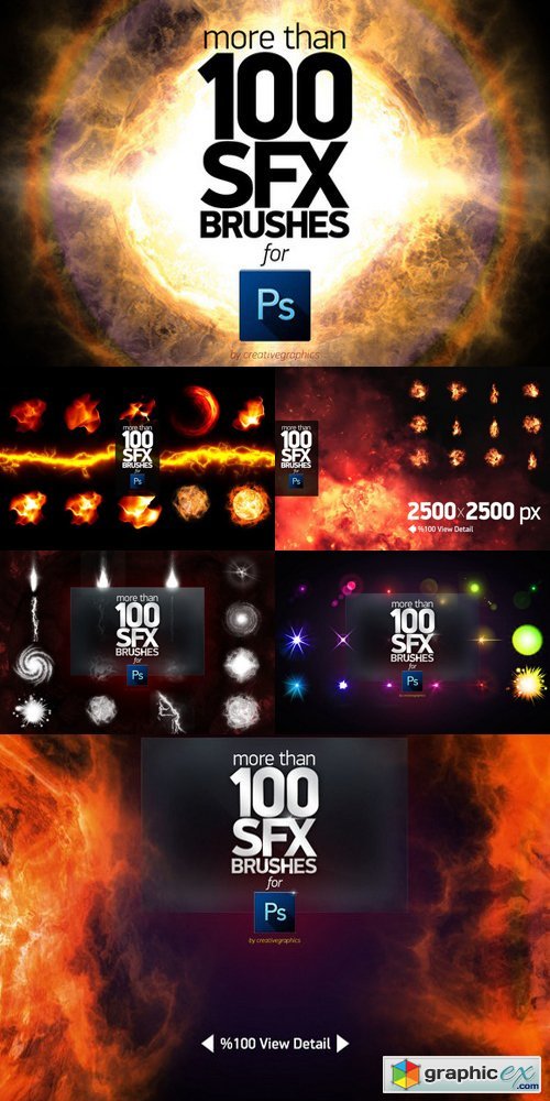 100 PS SFX BRUSHES