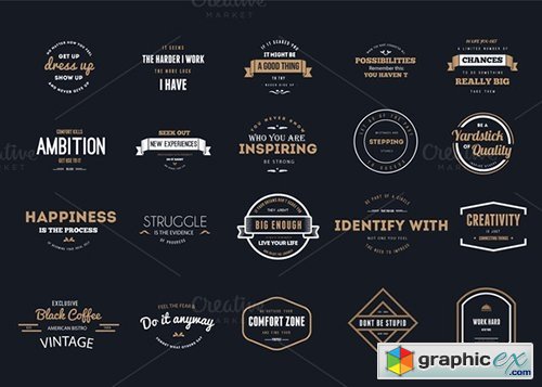 20 Typography Labels