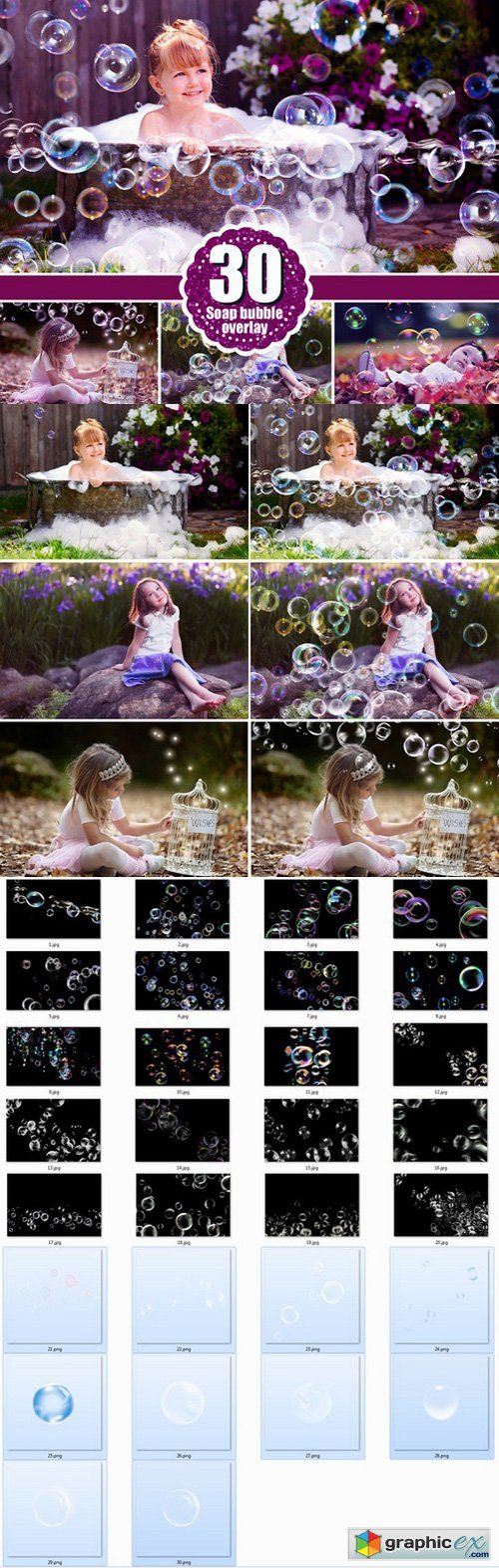 Bubbles photoshop overlays