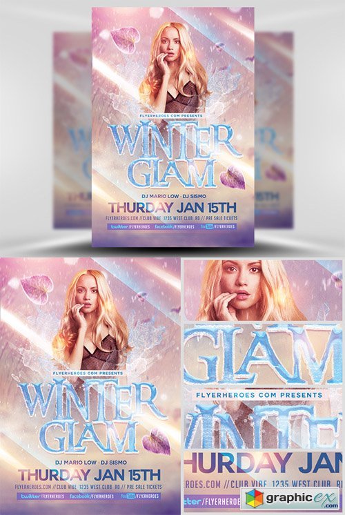 Winter Glam Flyer Template