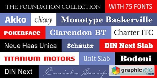 The Foundation Font Collection - 75 Fonts