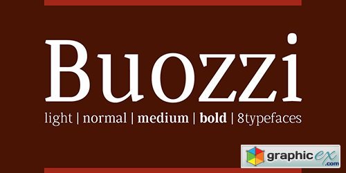 Buozzi Font Family 8 Fonts