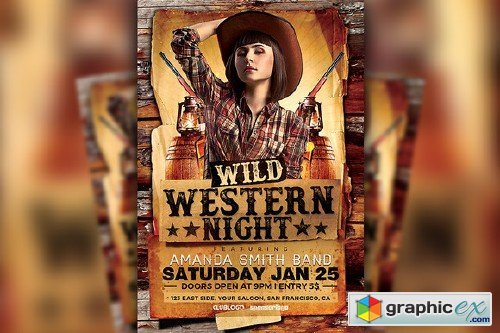 Wild Western Night Flyer