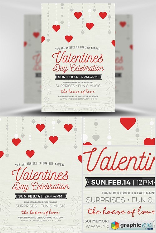 Rustic Valentines Flyer Template