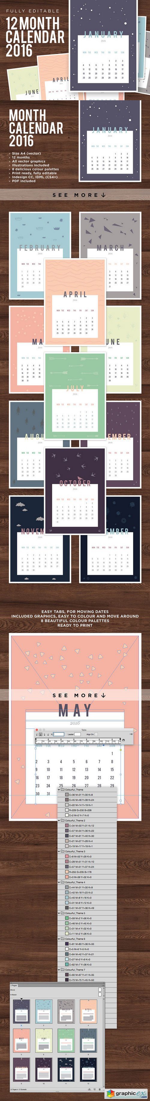 2016 - Calendar Template