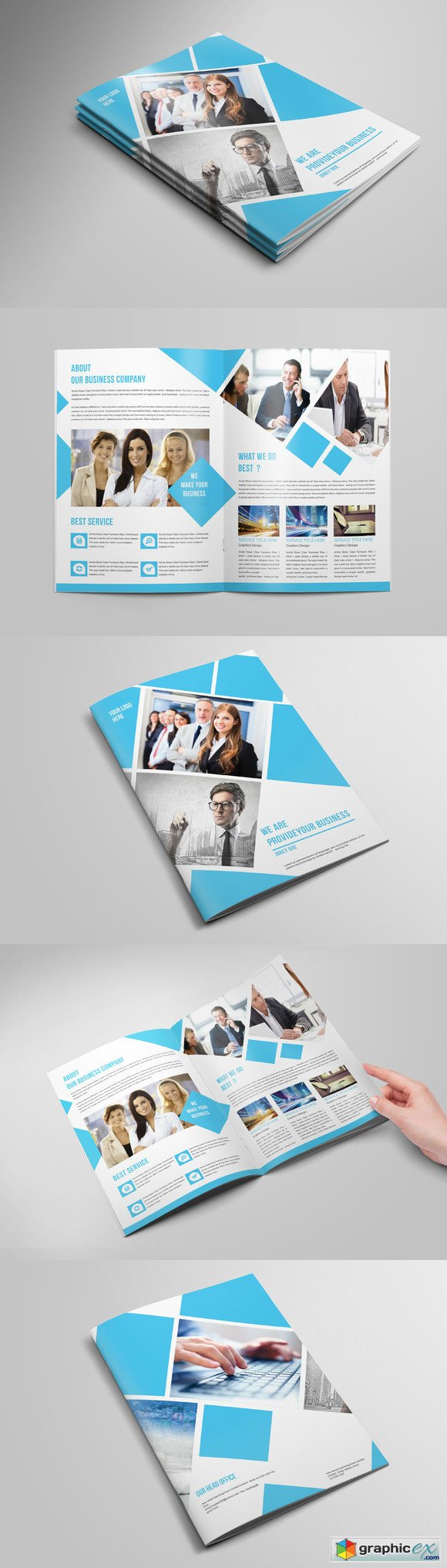 Bi Fold Business Brochure Template
