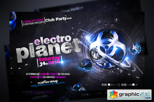Electro Planet Flyer Template