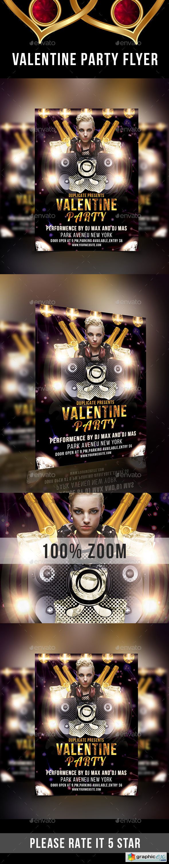 Valentine Party Flyer 14401817