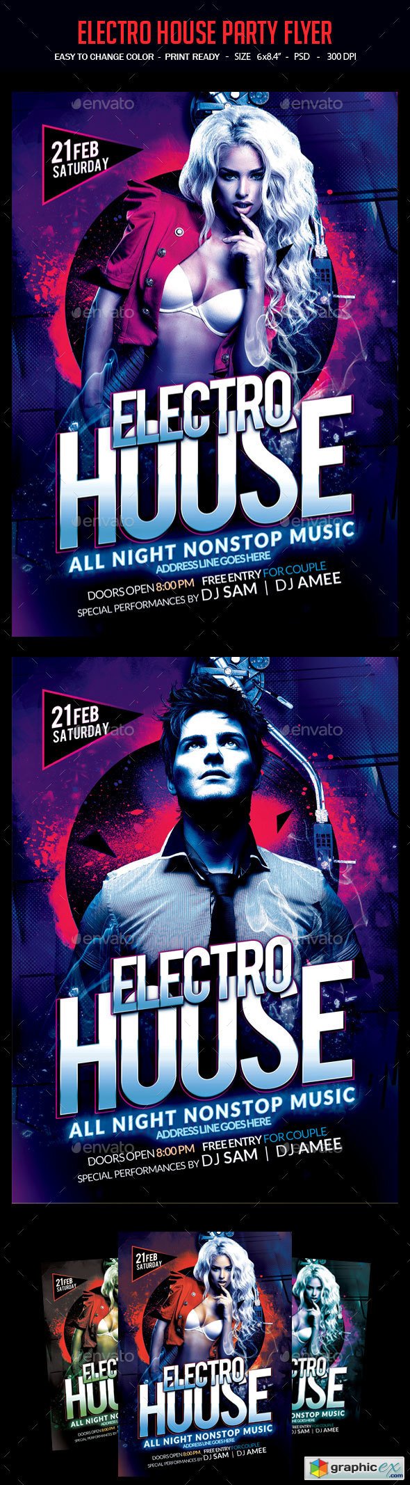 Electro House Party Flyer