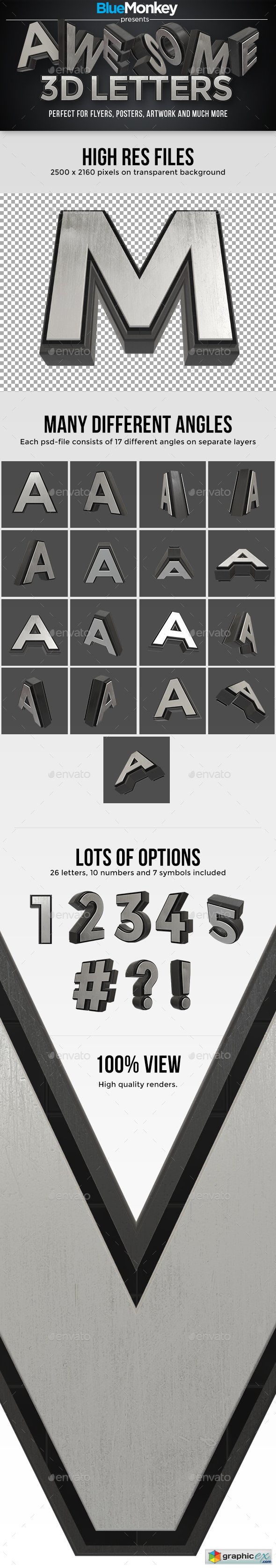 Awesome 3D letters