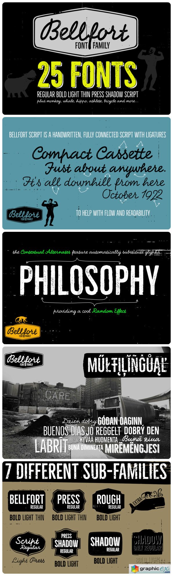  Bellfort Family - 25 fonts