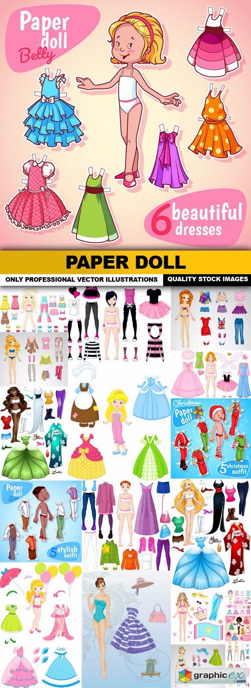 Paper Doll - 20 Vector