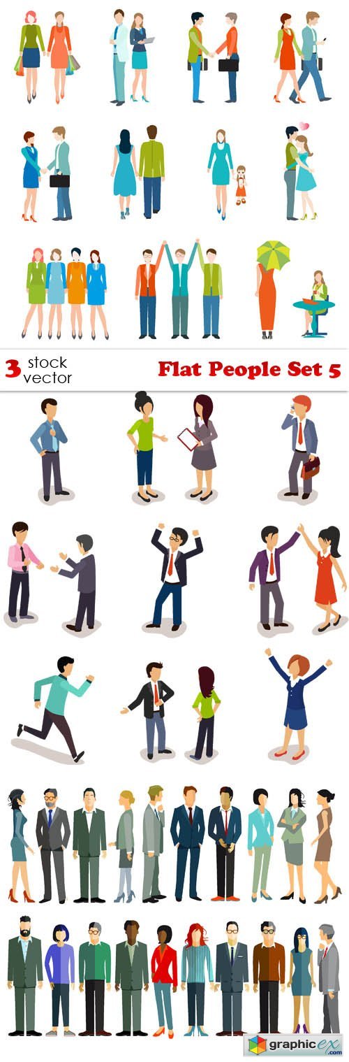 Vectors - Flat People Set 5