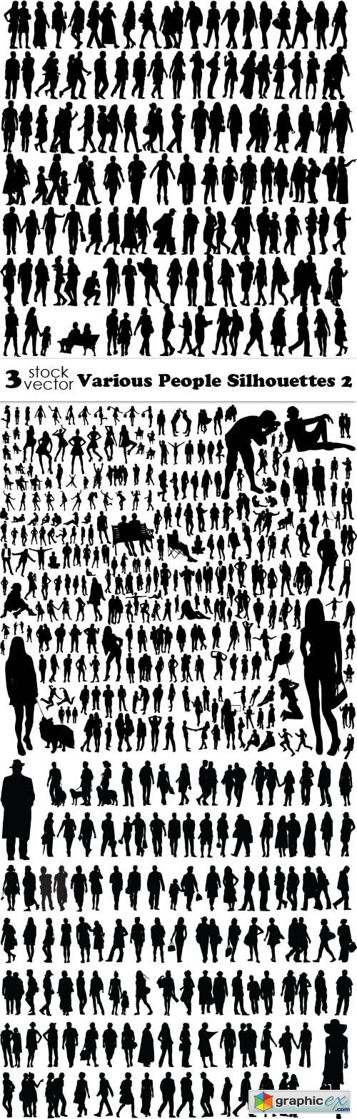 Vectors - Various People Silhouettes 2