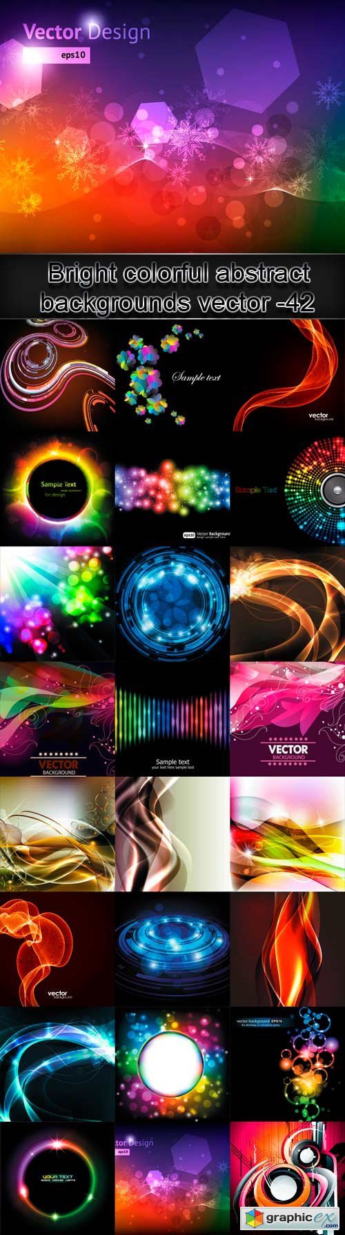 Bright colorful abstract backgrounds vector -42