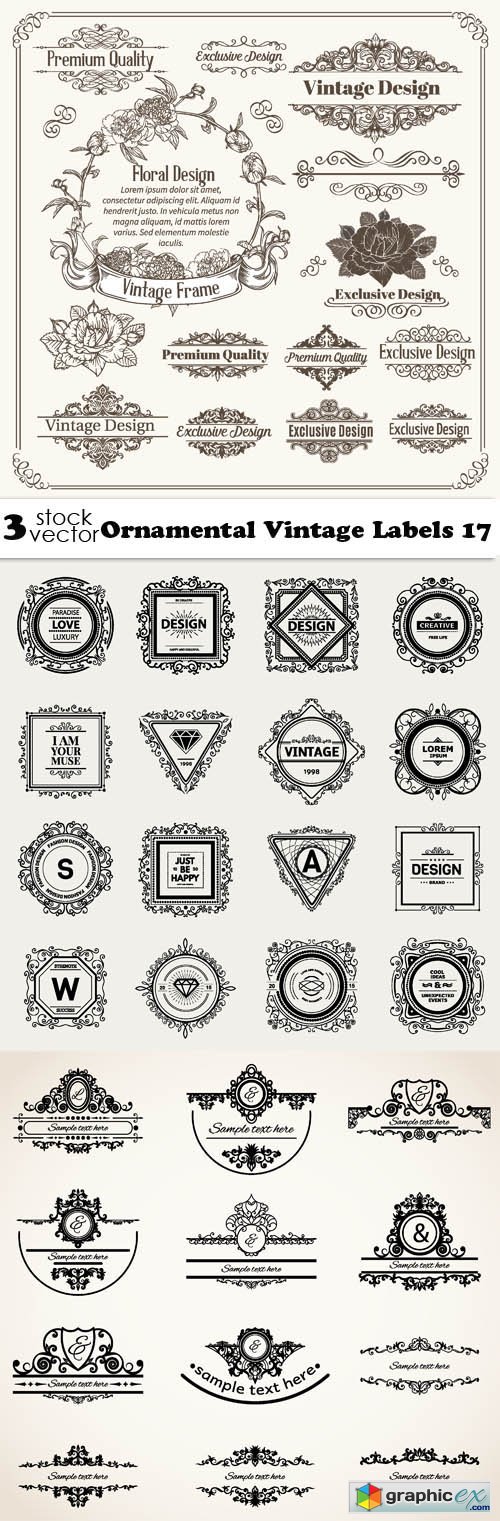 Vectors - Ornamental Vintage Labels 17