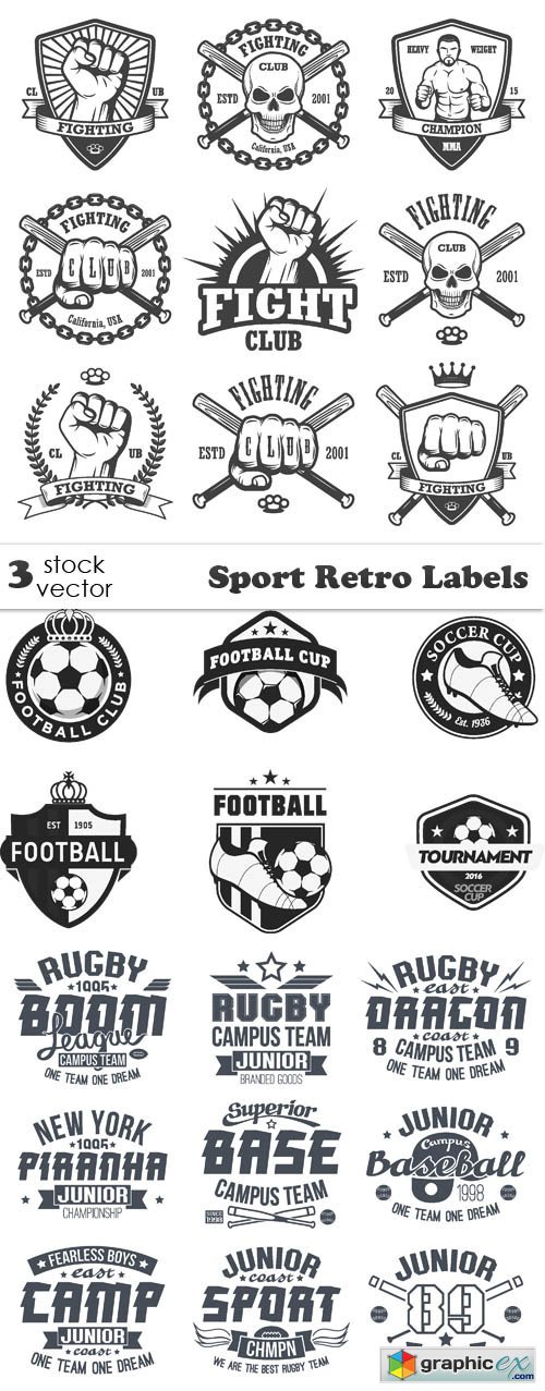 Vectors - Sport Retro Labels