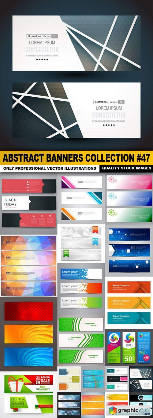 Abstract Banners Collection #47 - 20 Vectors
