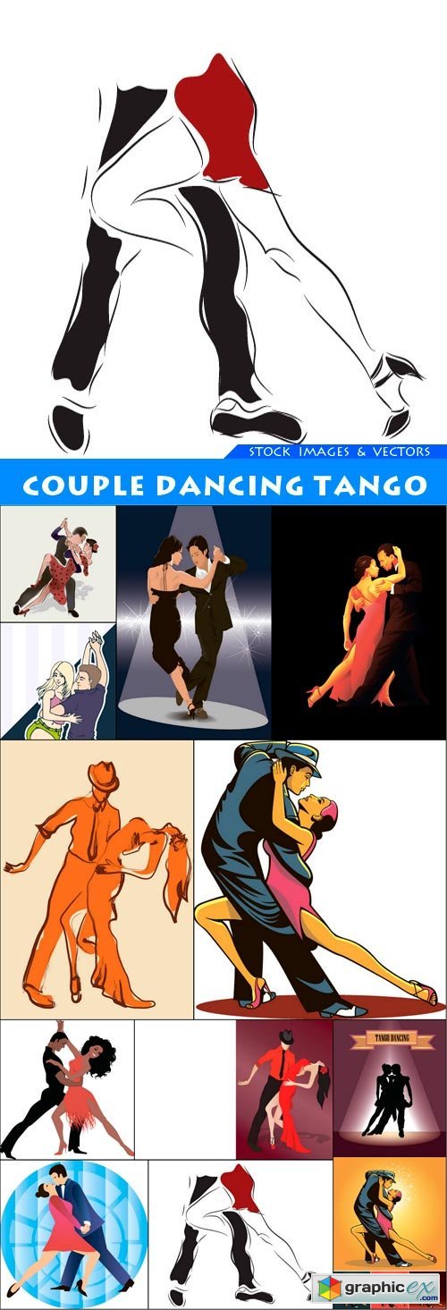 Couple dancing tango 12X JPEG