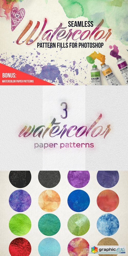Seamless Watercolor Pattern Fills