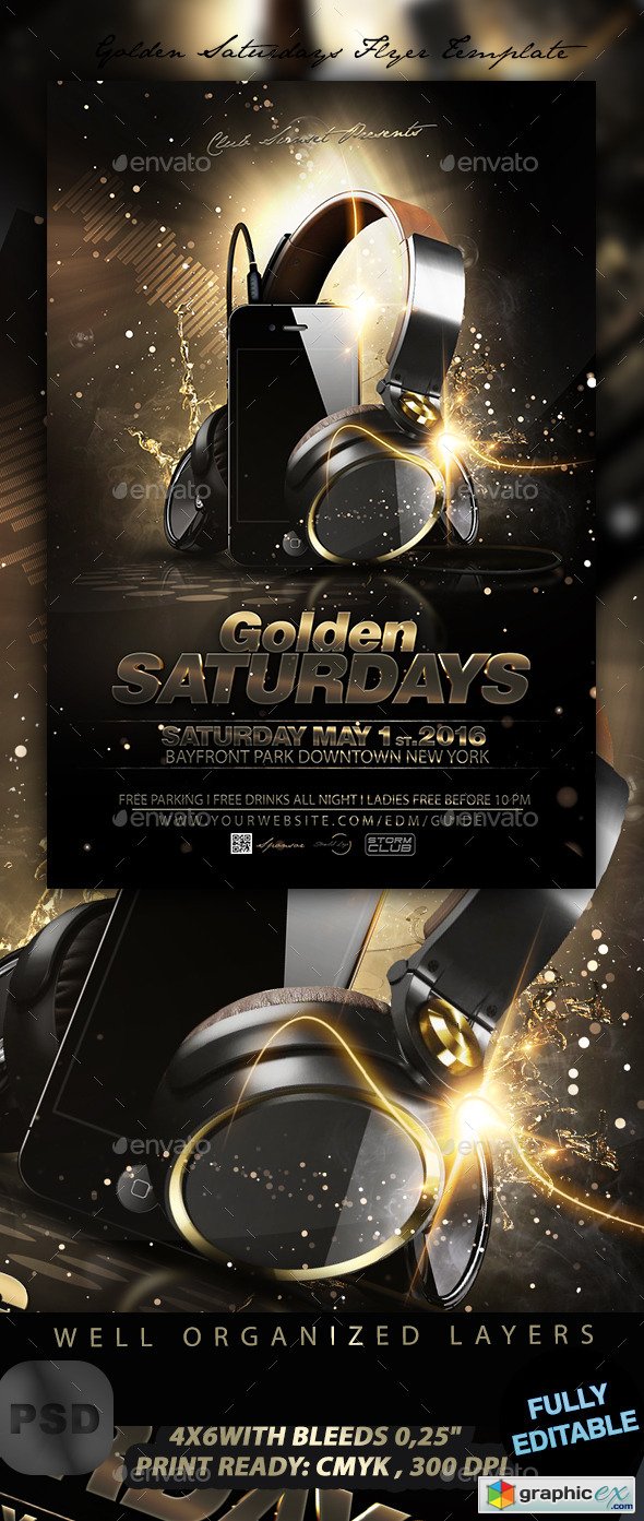 Golden Saturdays Flyer Template