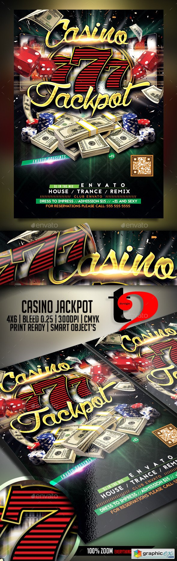 Casino Jackpot Flyer Template